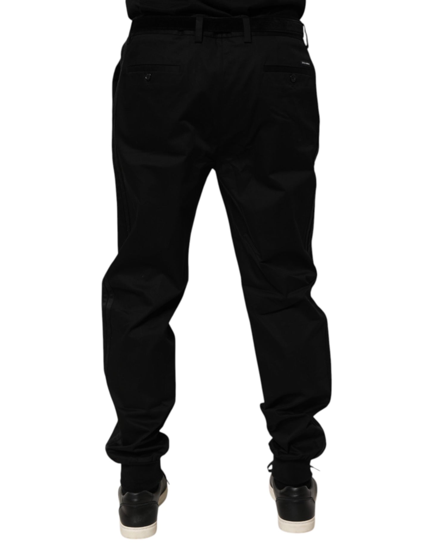 Dolce & Gabbana Katoen Stretch Casual Broek Zwart Luxe