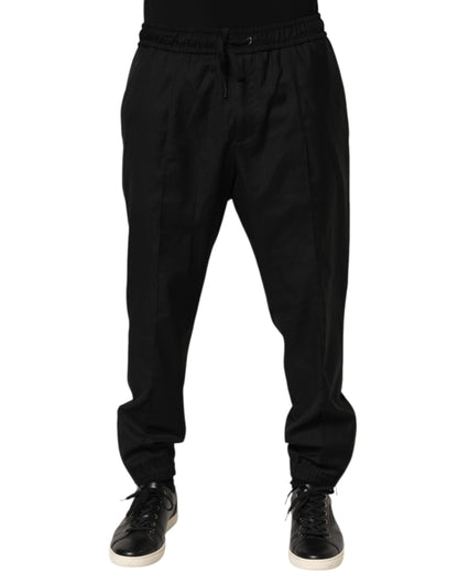 Dolce Gabbana Luxe Trekkoord Jogger - Zwart Mannen Premium