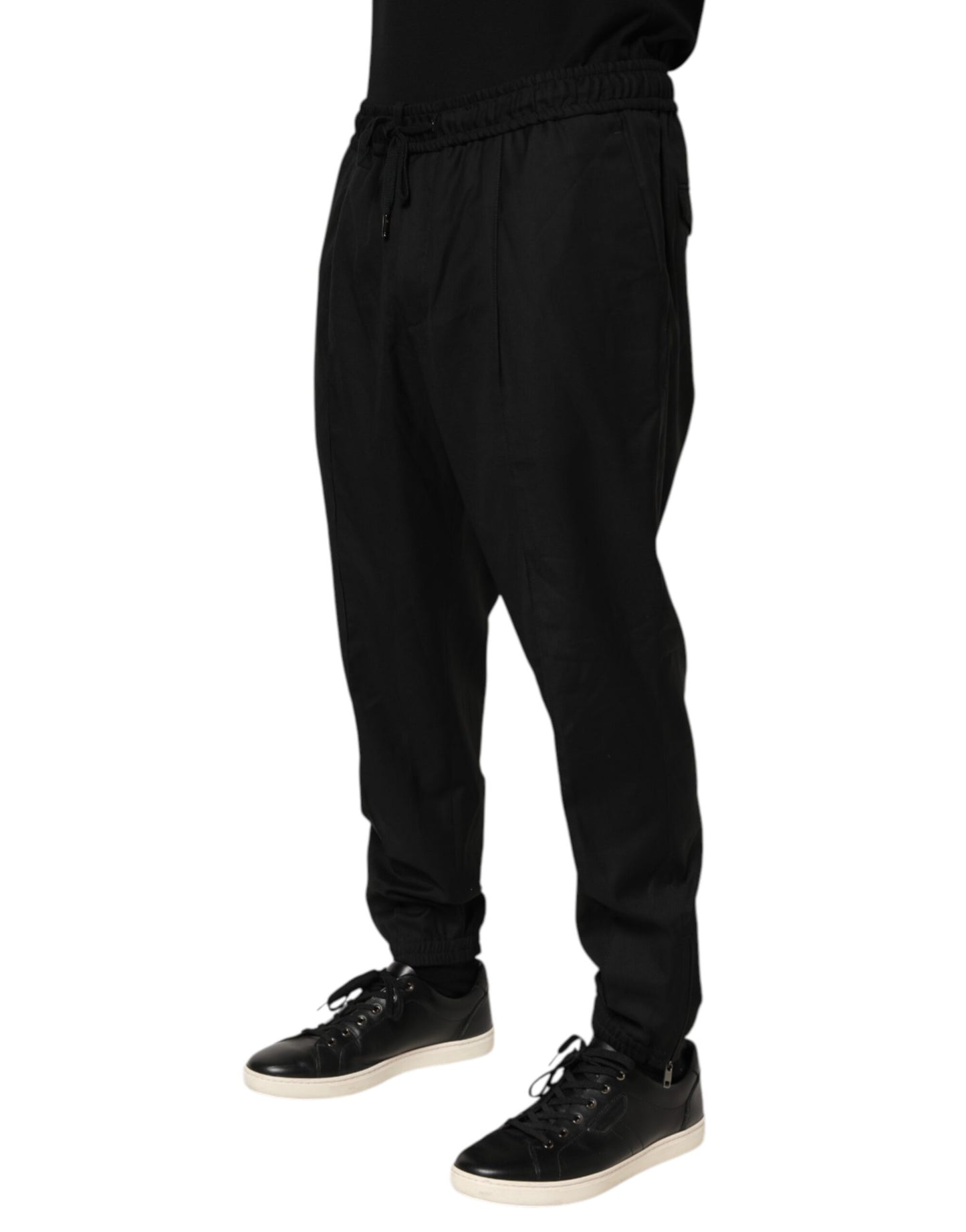 Dolce Gabbana Luxe Trekkoord Jogger - Zwart Mannen Premium