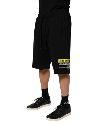 Dolce & Gabbana Bermuda Short Zwart Katoen Mid Taille