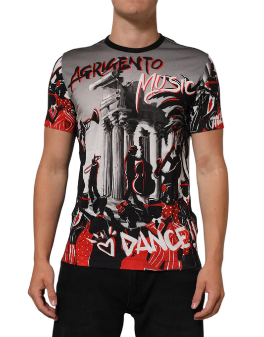 Dolce & Gabbana Multicolor Agrigento Dance Jazz Music Print T-shirt - from Dolce & Gabbana