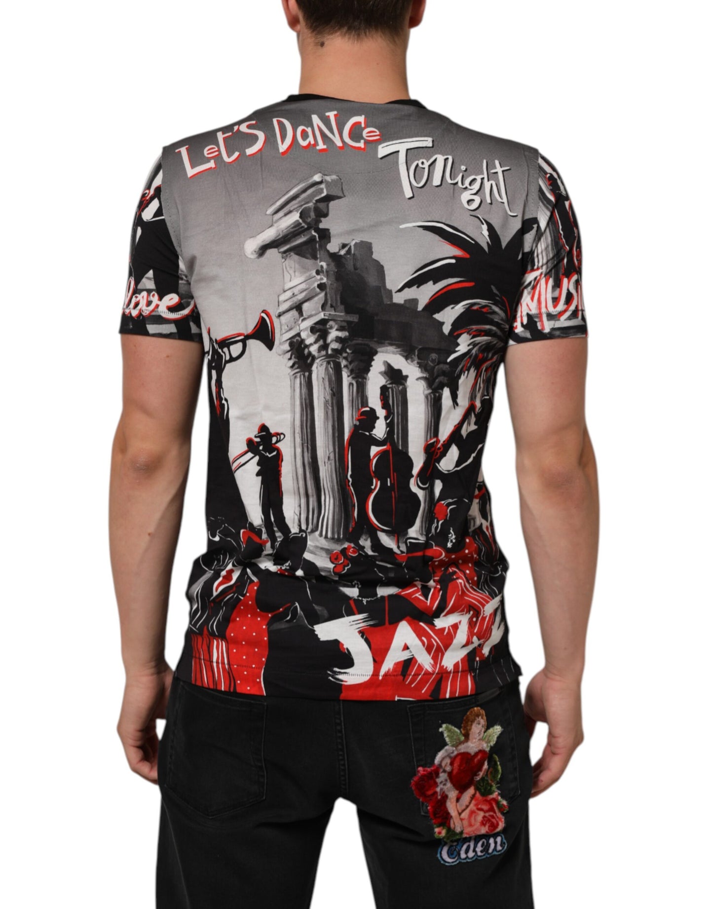 Dolce & Gabbana Multicolor Agrigento Dance Jazz Music Print T-shirt - from Dolce & Gabbana