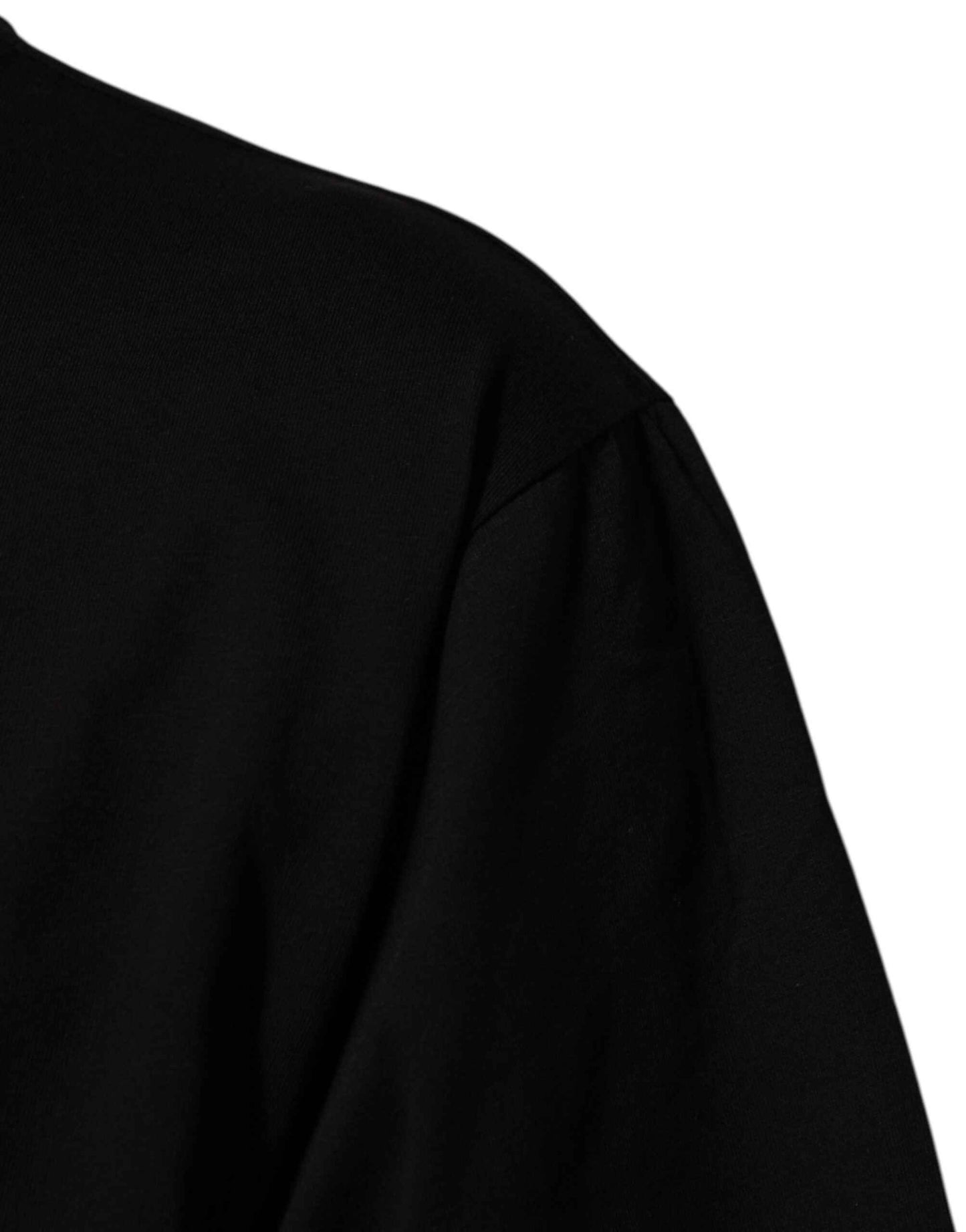 Dolce & Gabbana Black Logo Print Cotton Men Crew Neck T-shirt