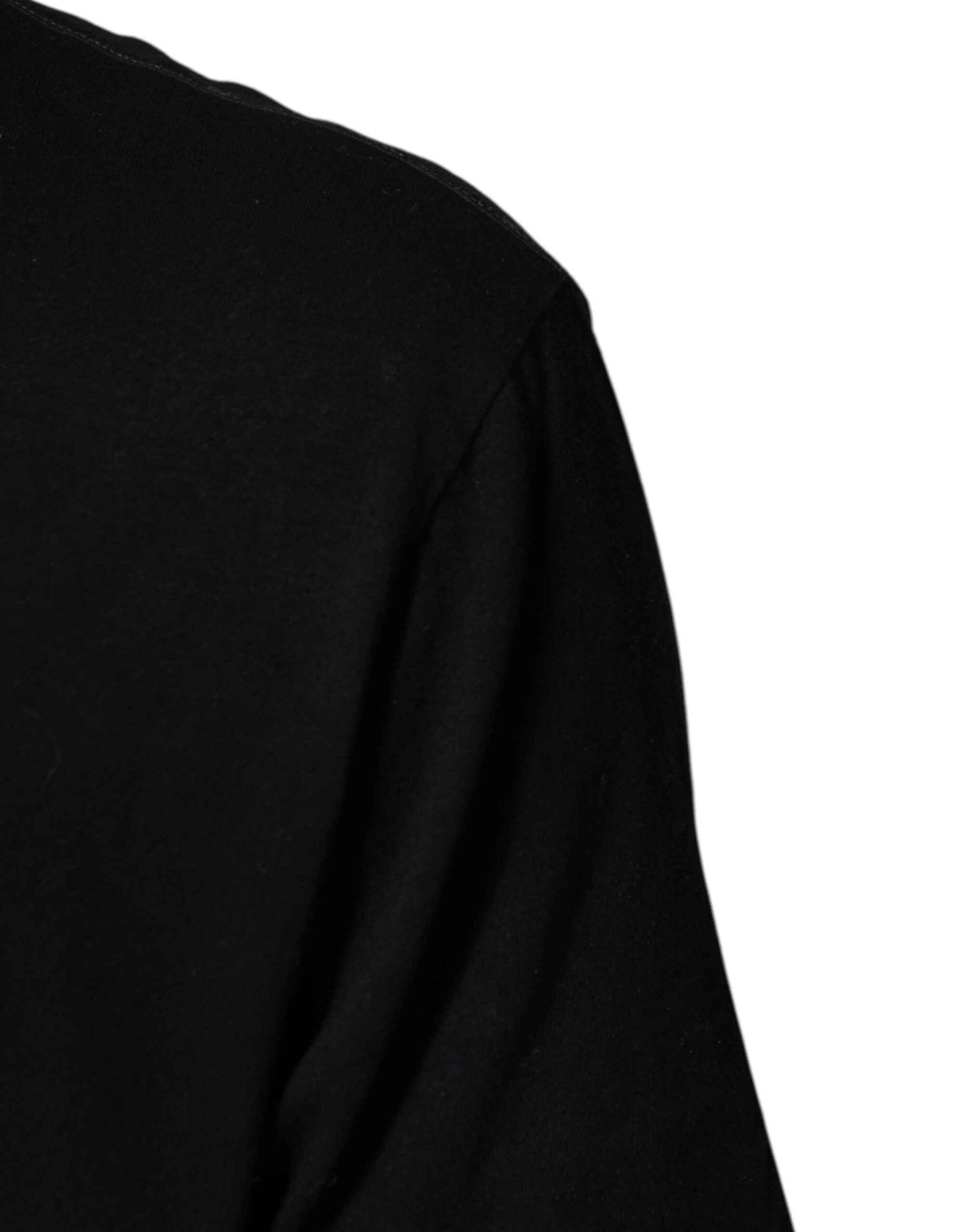 Dolce & Gabbana Black Musical Print Cotton Crew Neck T-shirt