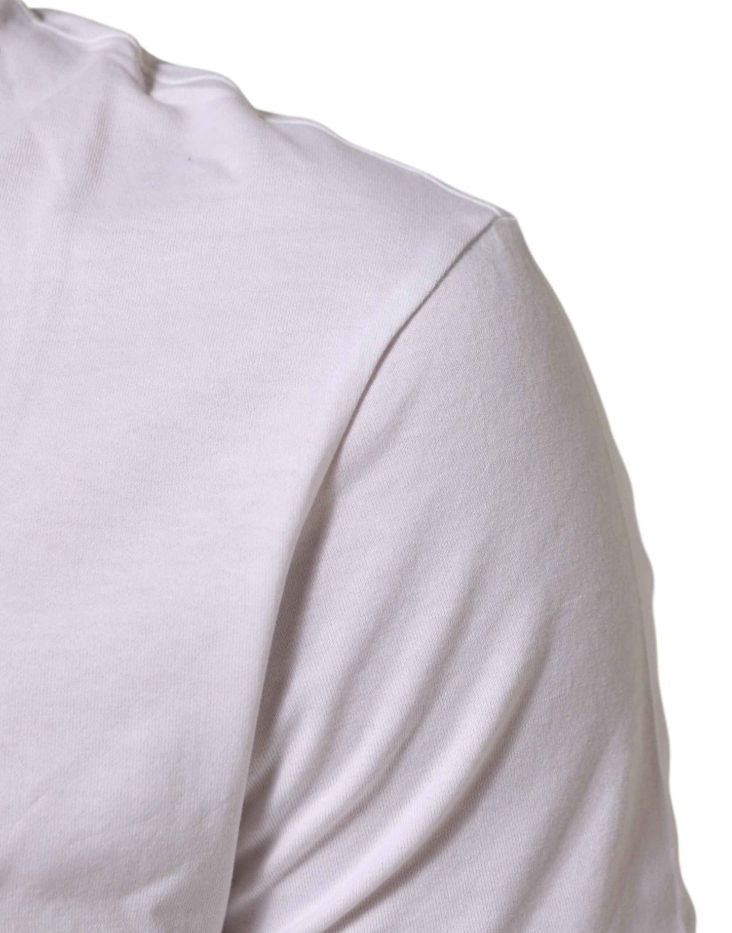 Dolce & Gabbana White Cotton Crew Neck Short Sleeves