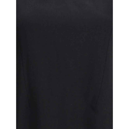 Alexander McQueen Mini Jurk Wol Zwart Met Rits Sluiting