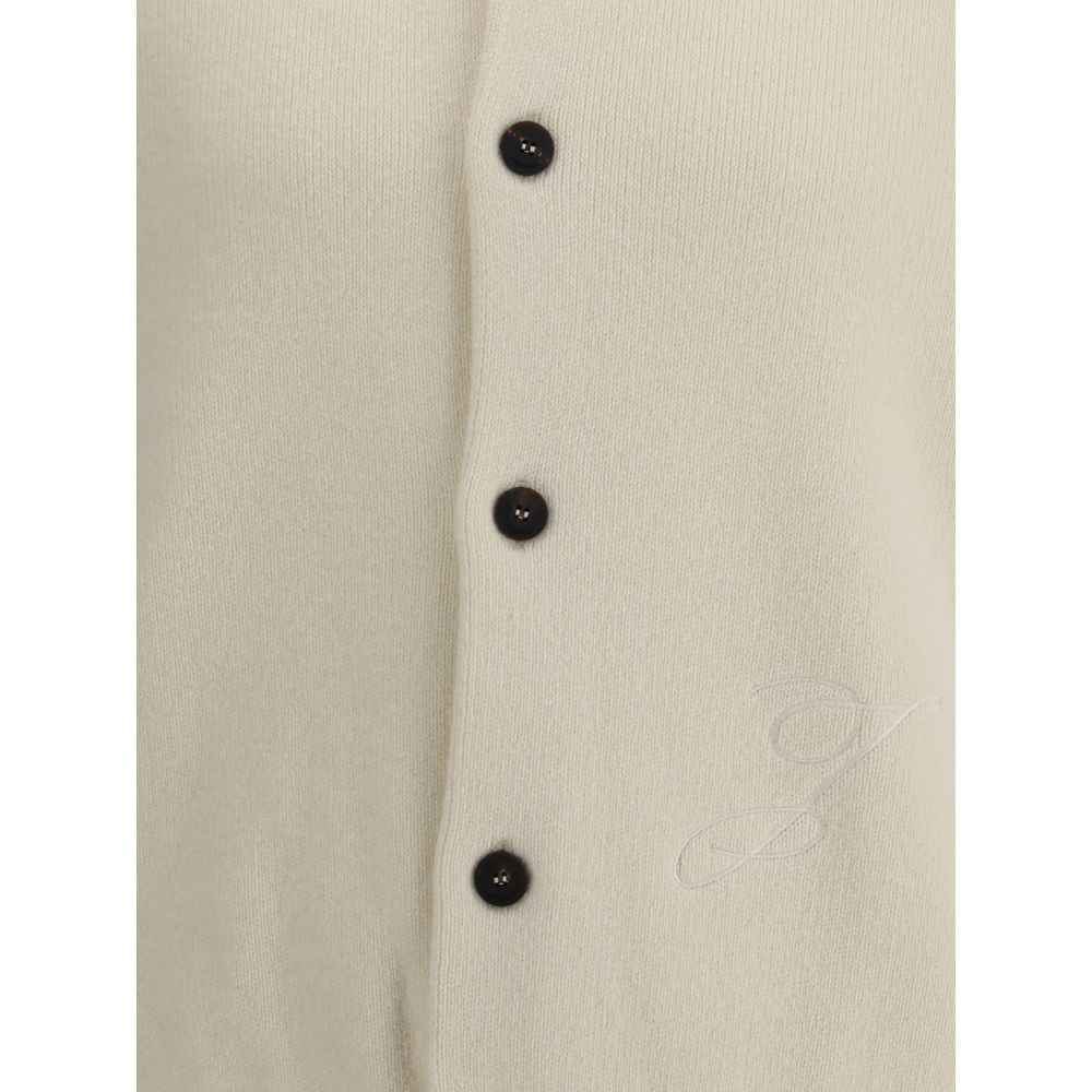 Jacquemus Geborduurde Virgin Wool Cardigan - Crème