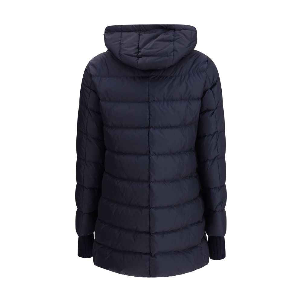 Herno Donsjas Met Capuchon Donkerblauw Luxe Editie