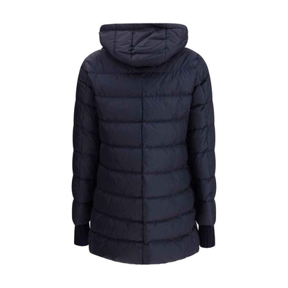 Herno Donsjas Met Capuchon Donkerblauw Luxe Editie