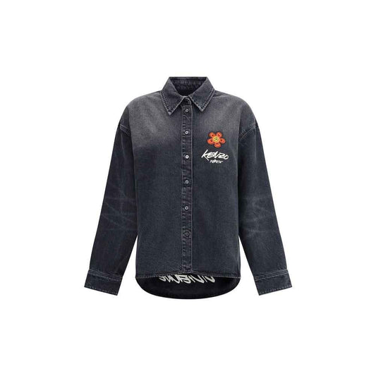 Kenzo X Futura Workwear Denim Shirt Stone Bleach Wash