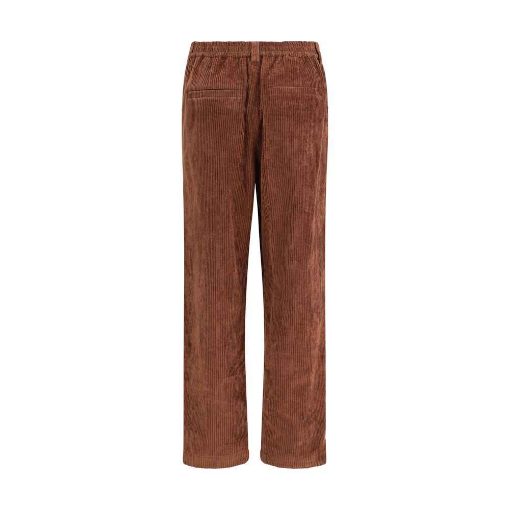 Brunello Cucinelli Fluwelen Broek Katoen Elegante Model