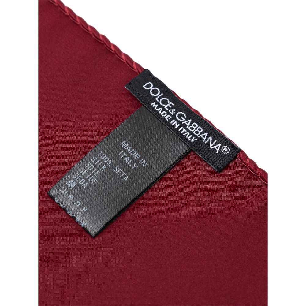 Dolce & Gabbana Red Silk Pocket Square by Dolce & Gabbana