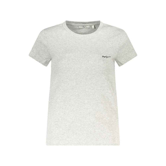 Pepe Jeans Gray Cotton Tops & T-Shirt