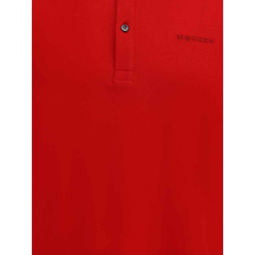 Alexander McQueen Logo Polo Shirt Katoen Luxe Kwaliteit