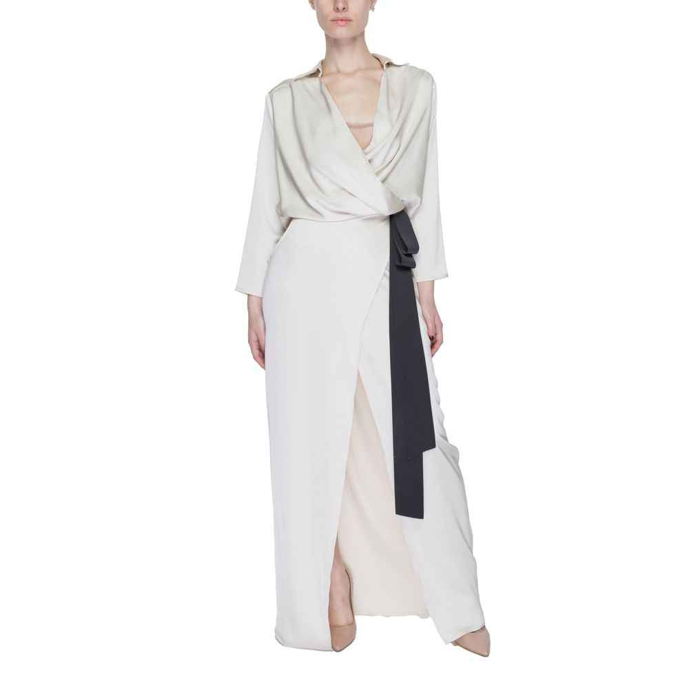 Sandro Ferrone Beige Polyester Long by Sandro Ferrone