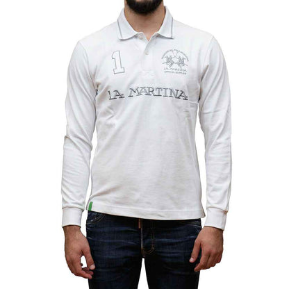 La Martina Poloshirt Katoenen Wit Luxueuze Edition