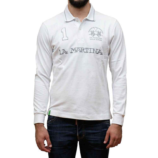 La Martina Poloshirt Katoenen Wit Luxueuze Edition