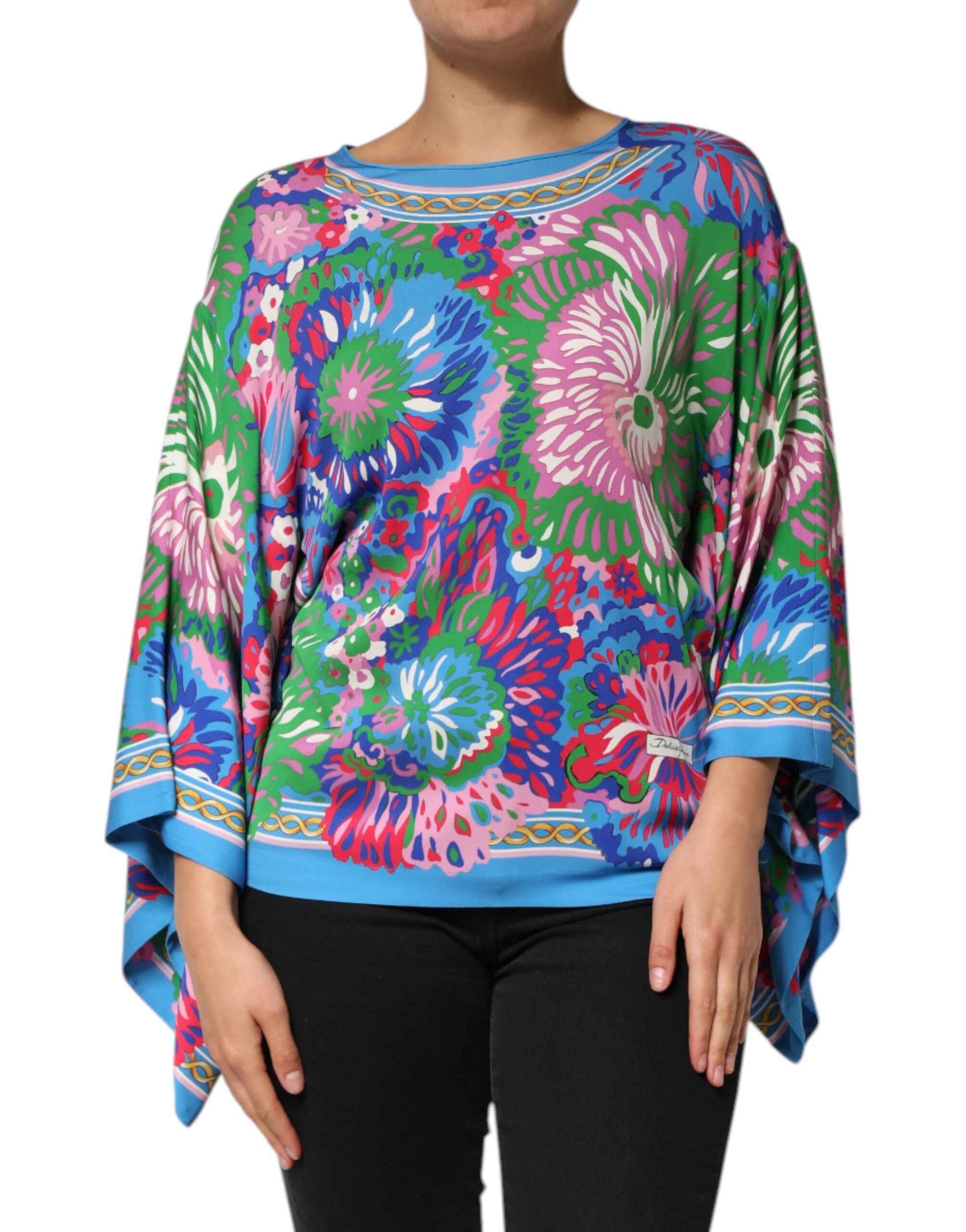 Dolce & Gabbana Tuniek Blouse–Multicolor Bloemen Exclusief