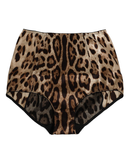 Dolce & Gabbana Zijden Girdle Multicolor Luipaard Hoge Taille