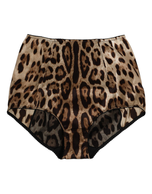 Dolce & Gabbana Zijden Girdle Multicolor Luipaard Hoge Taille