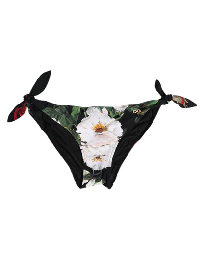 Dolce & Gabbana Bikini Broekje Zwart Met Strik Zijkant