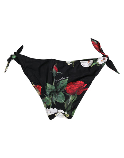 Dolce & Gabbana Bikini Broekje Zwart Met Strik Zijkant