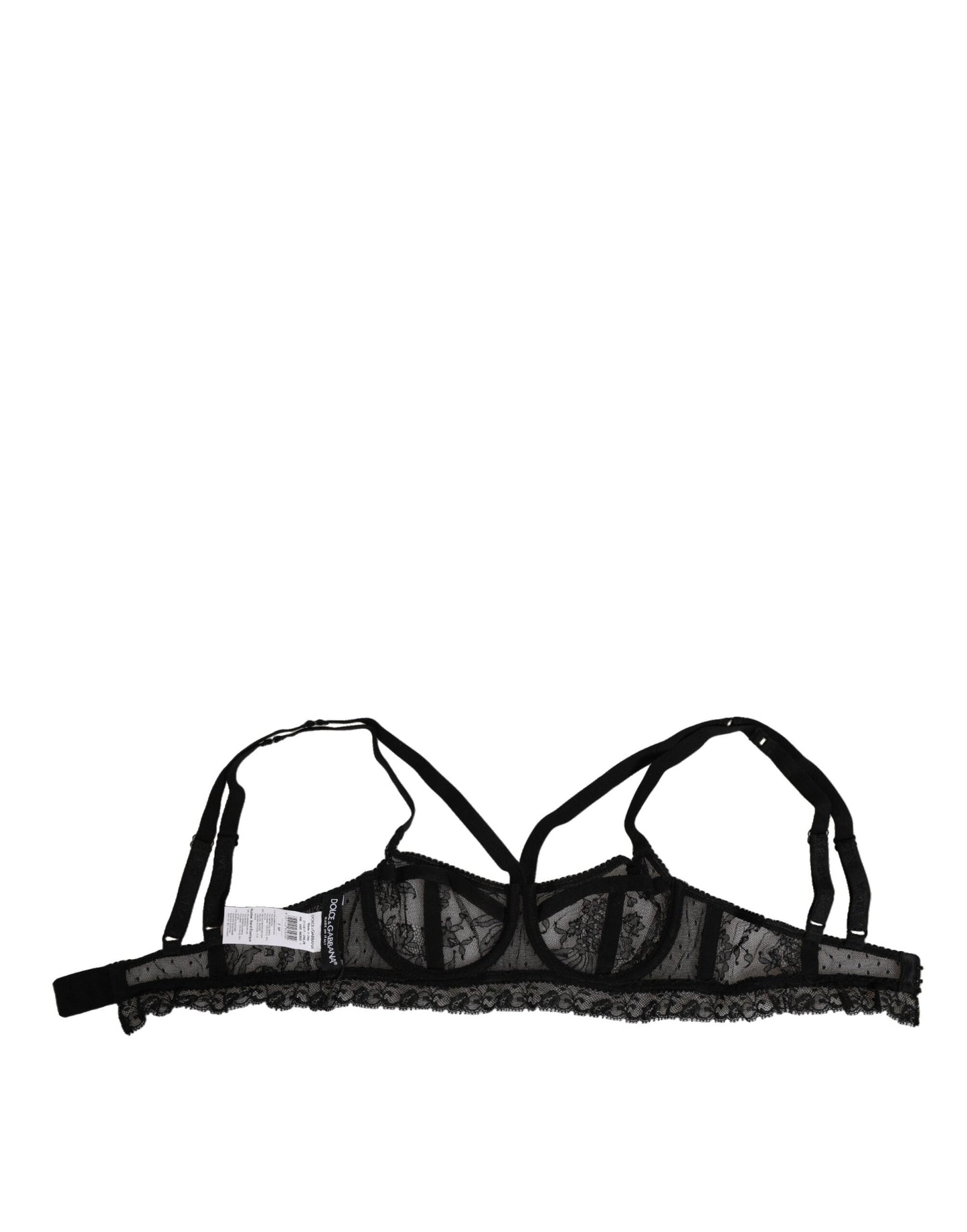 Dolce Gabbana Balconcino Bra Nylon Luxe Exclusief - Zwart