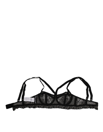 Dolce Gabbana Balconcino Bra Nylon Luxe Exclusief - Zwart