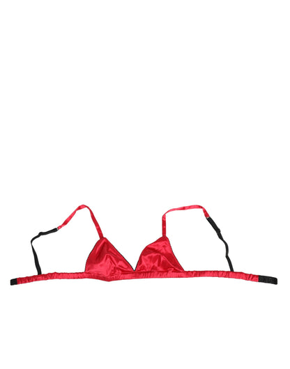 Dolce & Gabbana Soft Cup Bra Silk Satin Lingerie – Rood