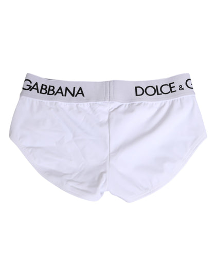 Dolce & Gabbana Nylon Logo Tailleband Ondergoed Wit