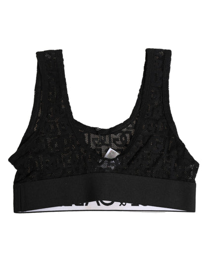 Dolce & Gabbana DG Mania Stretch Lace Bralette Zwart M