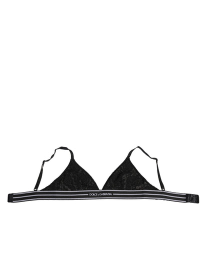 Dolce Gabbana Soft Cup Lace Triangle Bralette Kant Zwart
