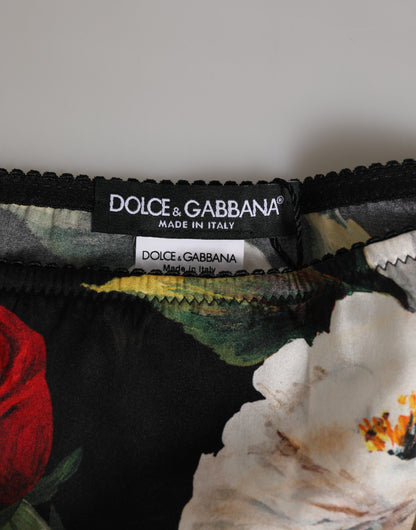 Dolce & Gabbana Luxe Slip Zijde Zwart Mid Waist Panty