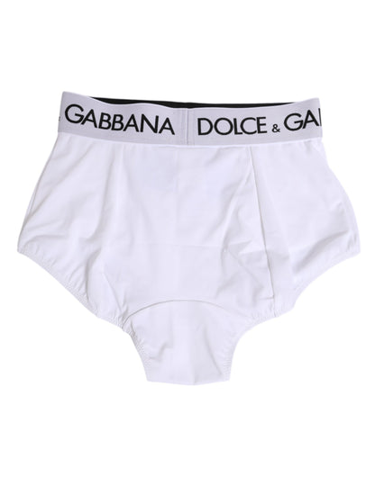 Dolce & Gabbana Coulotte Nylon Witte Logo Waistband