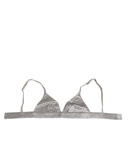 Dolce & Gabbana Balconette Bra Zijde Satijn Grijs Chique