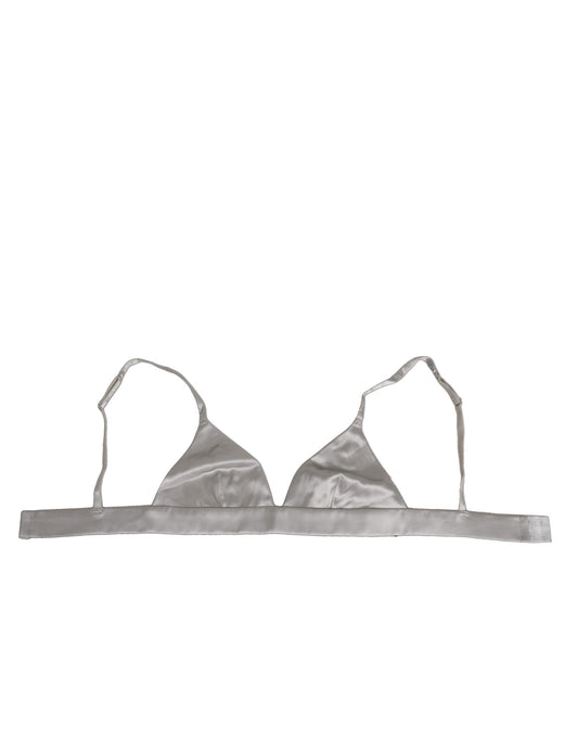 Dolce & Gabbana Balconette Bra Zijde Satijn Grijs Chique