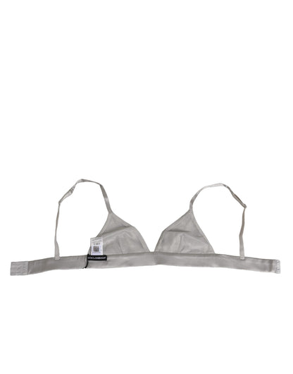 Dolce & Gabbana Balconette Bra Zijde Satijn Grijs Chique