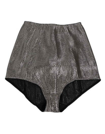 Dolce & Gabbana Gray Silk Stretch Slip Girdle Panty Underwear