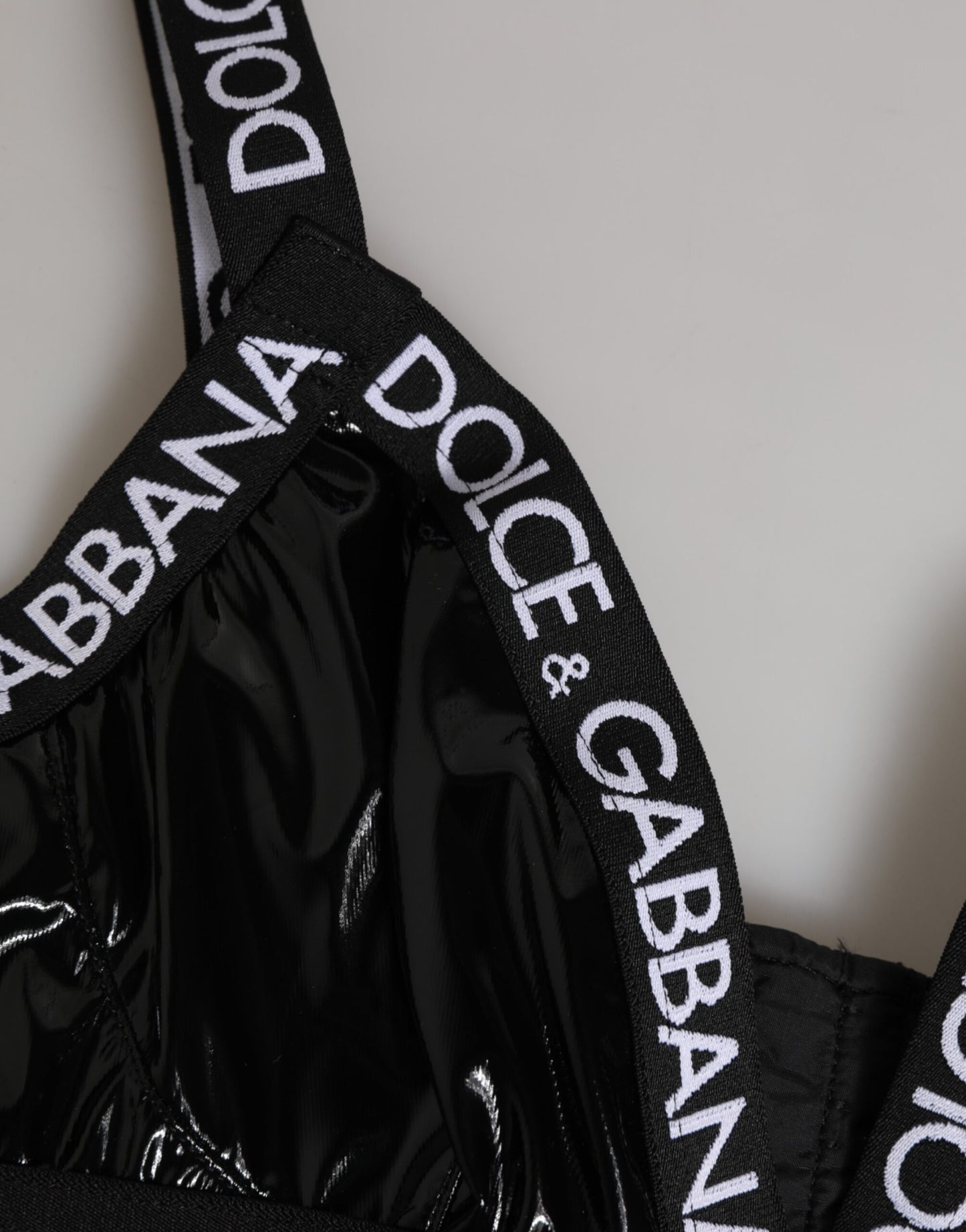 Dolce & Gabbana Sportbeha Polyester Luxe Premium Zwart