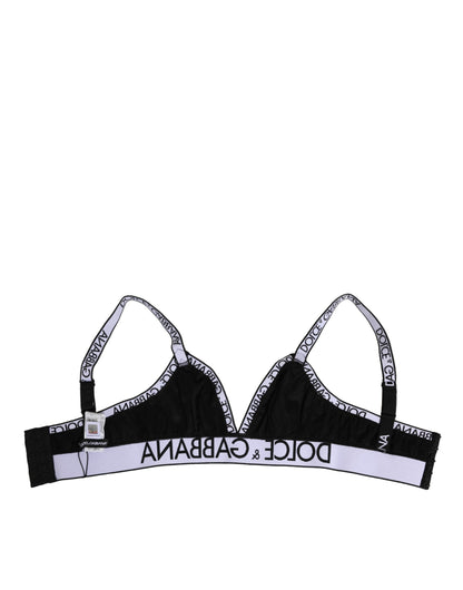 Dolce & Gabbana Sportbeha Polyester Luxe Premium Zwart