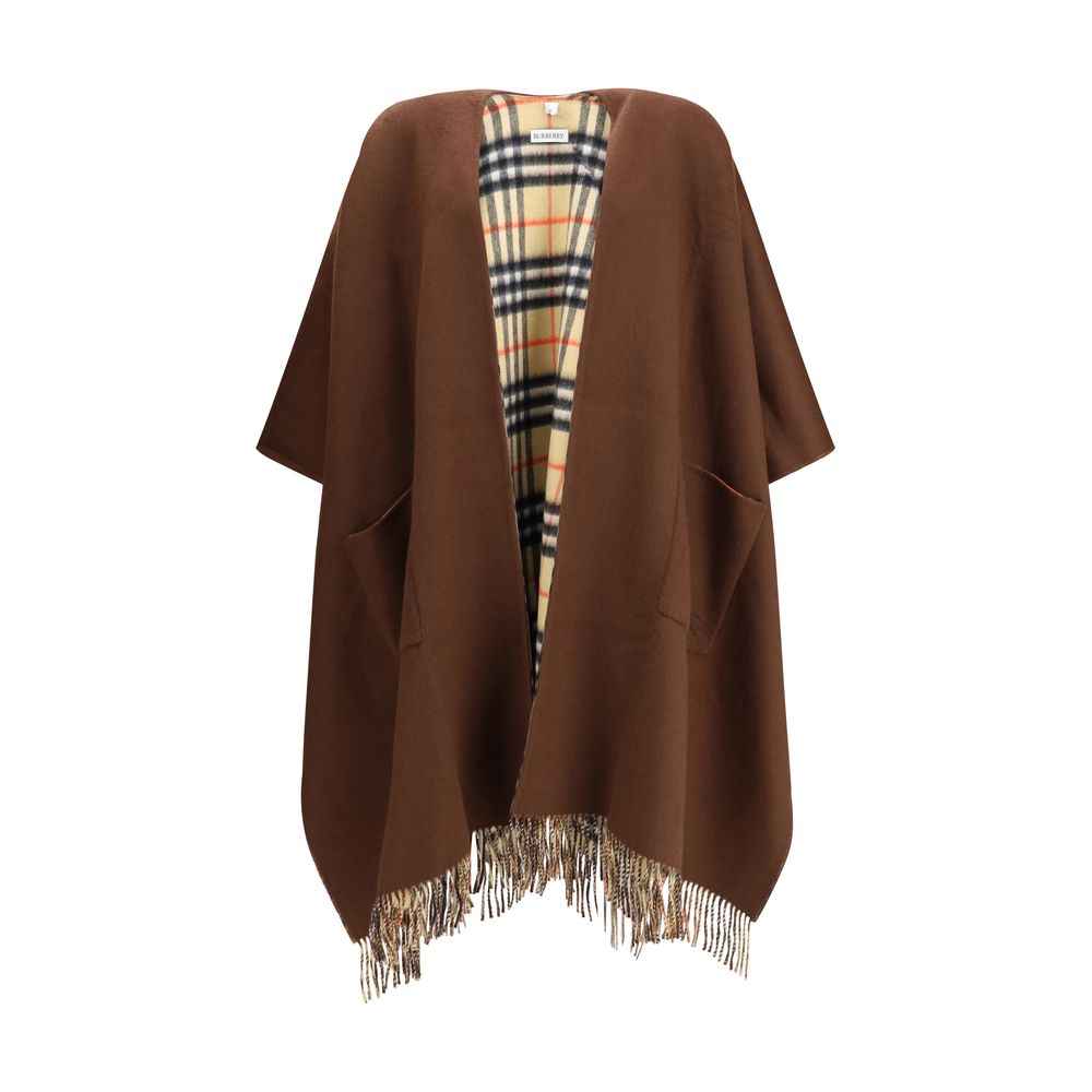 Burberry Omkeerbare Cape Wol Kasjmier - Beige/Oversize
