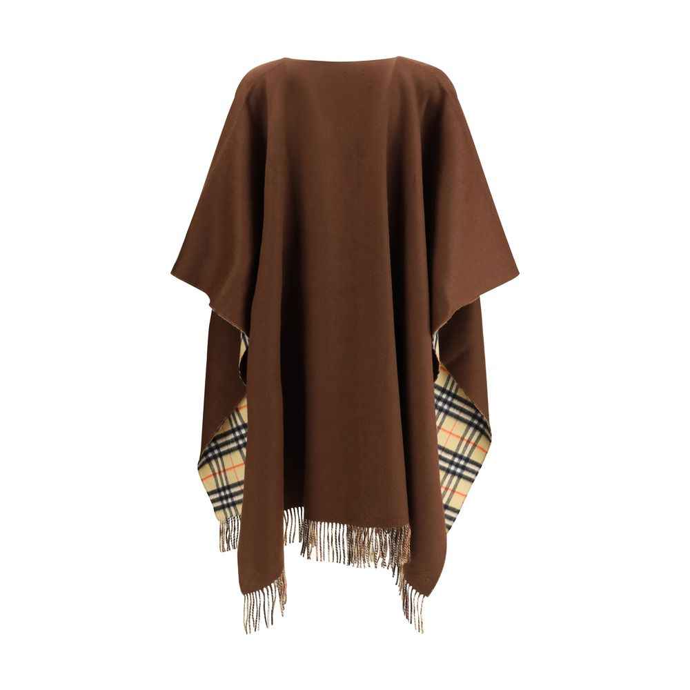 Burberry Omkeerbare Cape Wol Kasjmier - Beige/Oversize