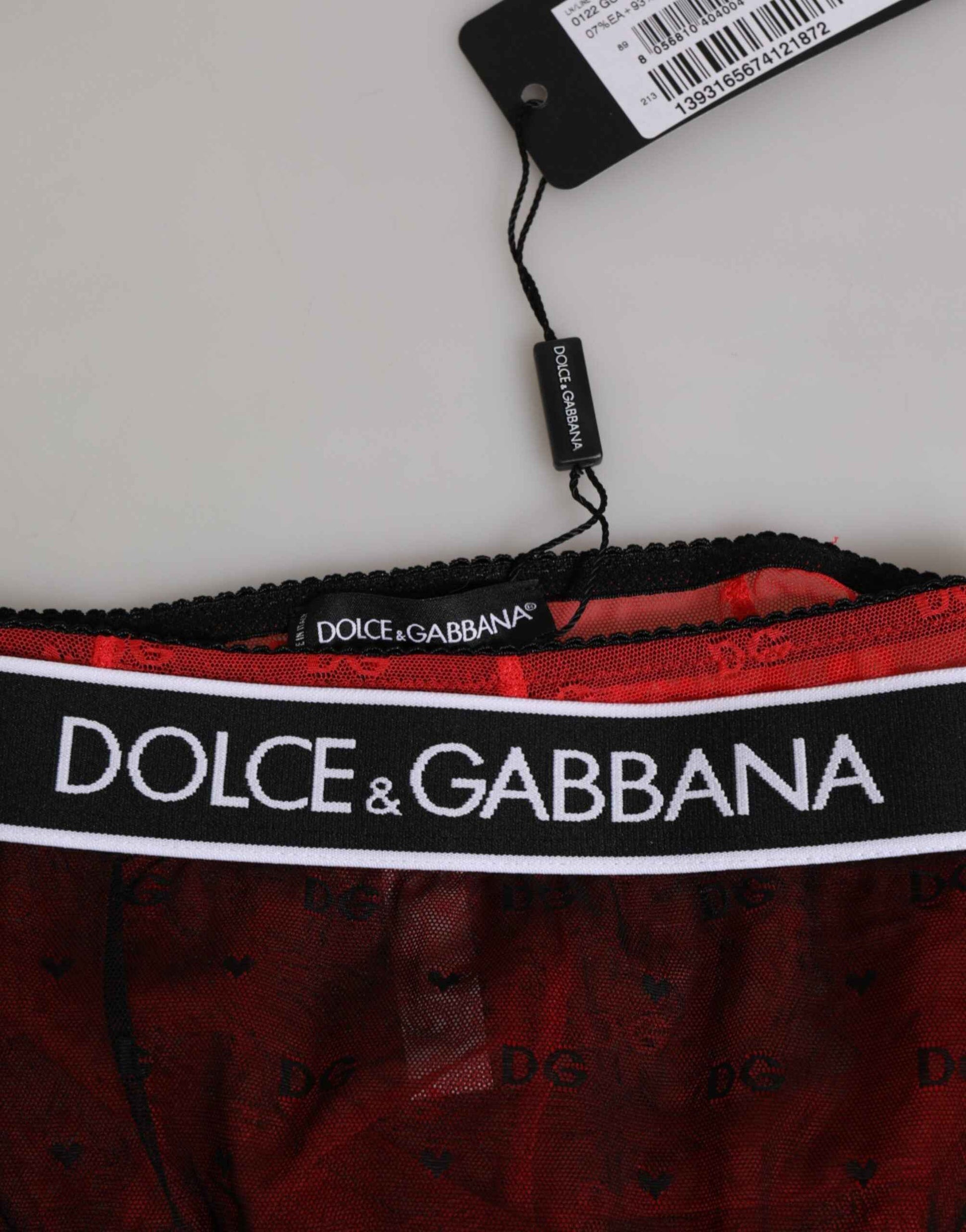 Dolce & Gabbana Nylon Hoge Taille Girdle Zwart/Rood
