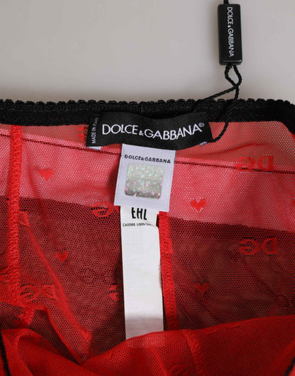 Dolce & Gabbana Nylon Hoge Taille Girdle Zwart/Rood