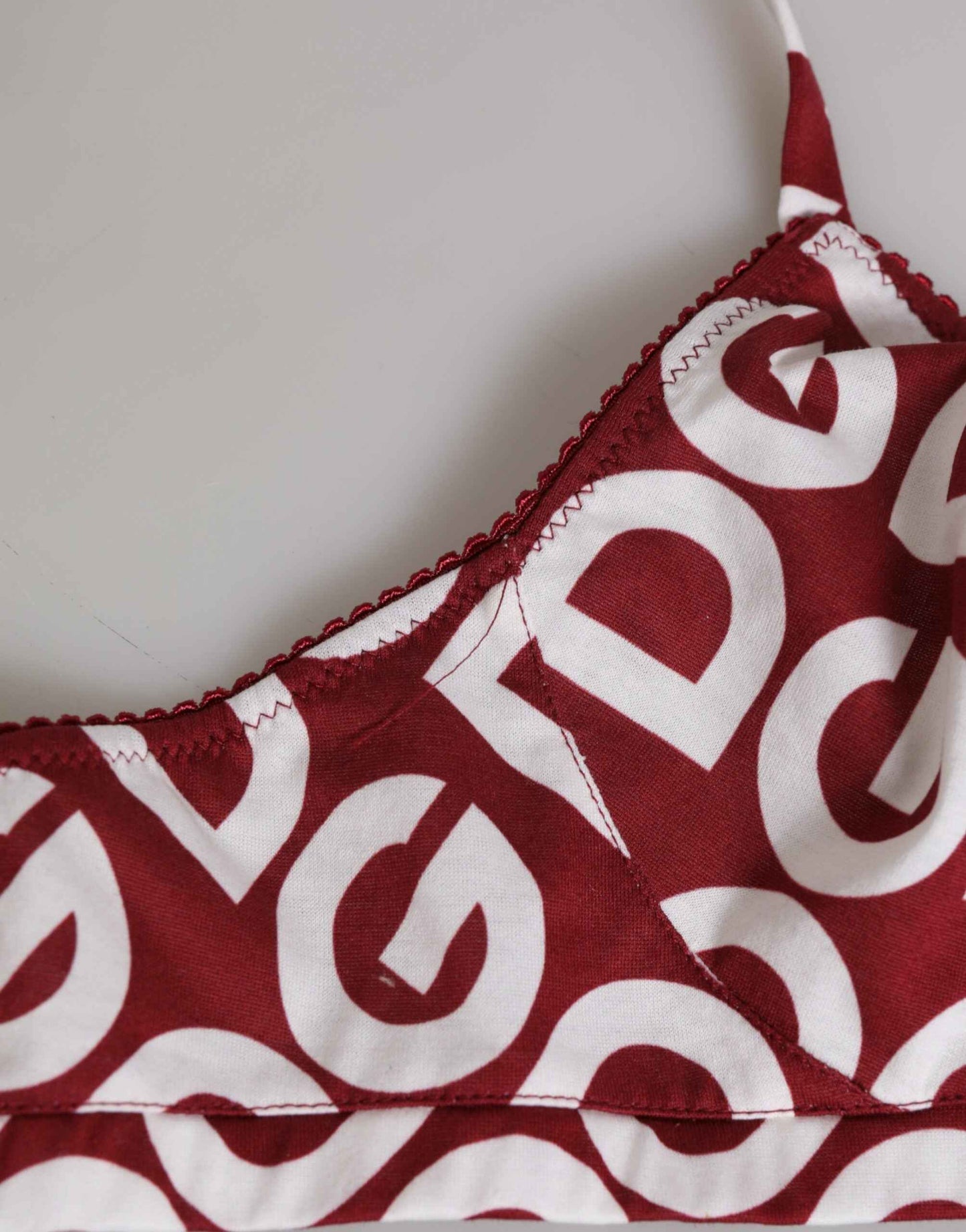 Dolce & Gabbana Soft Cup Bh Logo Mania Rood Wit Ondergoed