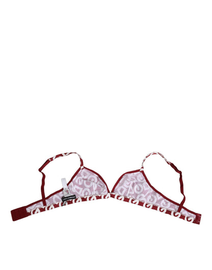 Dolce & Gabbana Soft Cup Bh Logo Mania Rood Wit Ondergoed