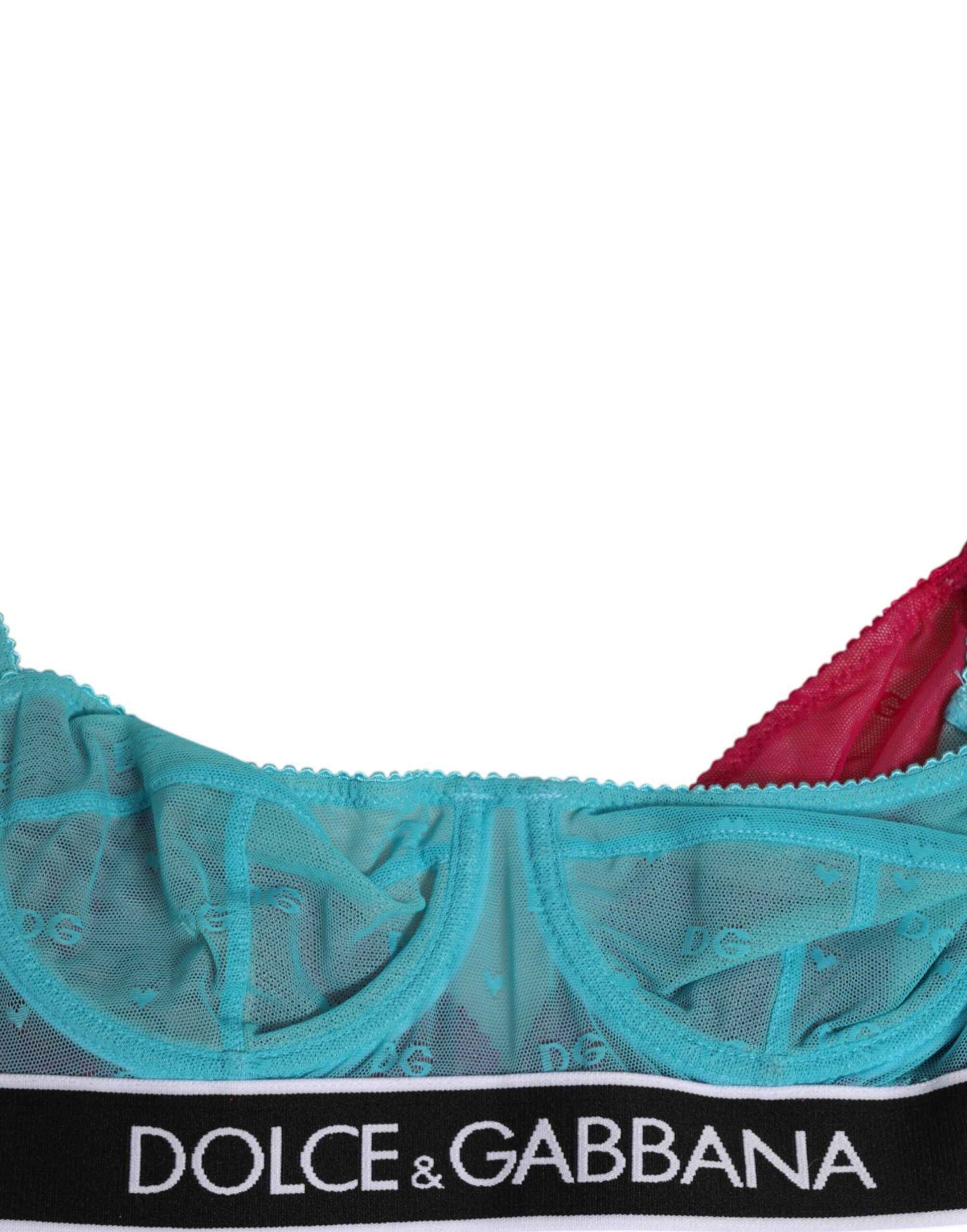 Dolce & Gabbana Balconette Bra Nylon Premium Blauw Elegant