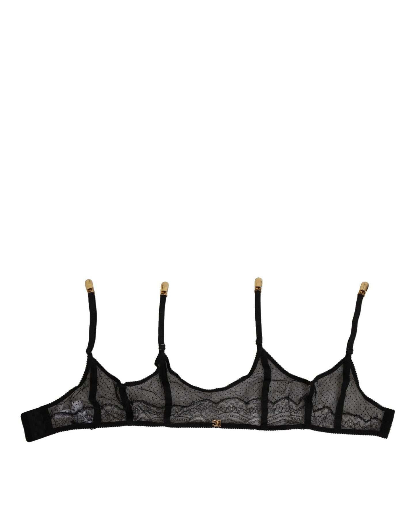 Dolce & Gabbana Garter Kant Nylon Lingerie Elegant - Zwart
