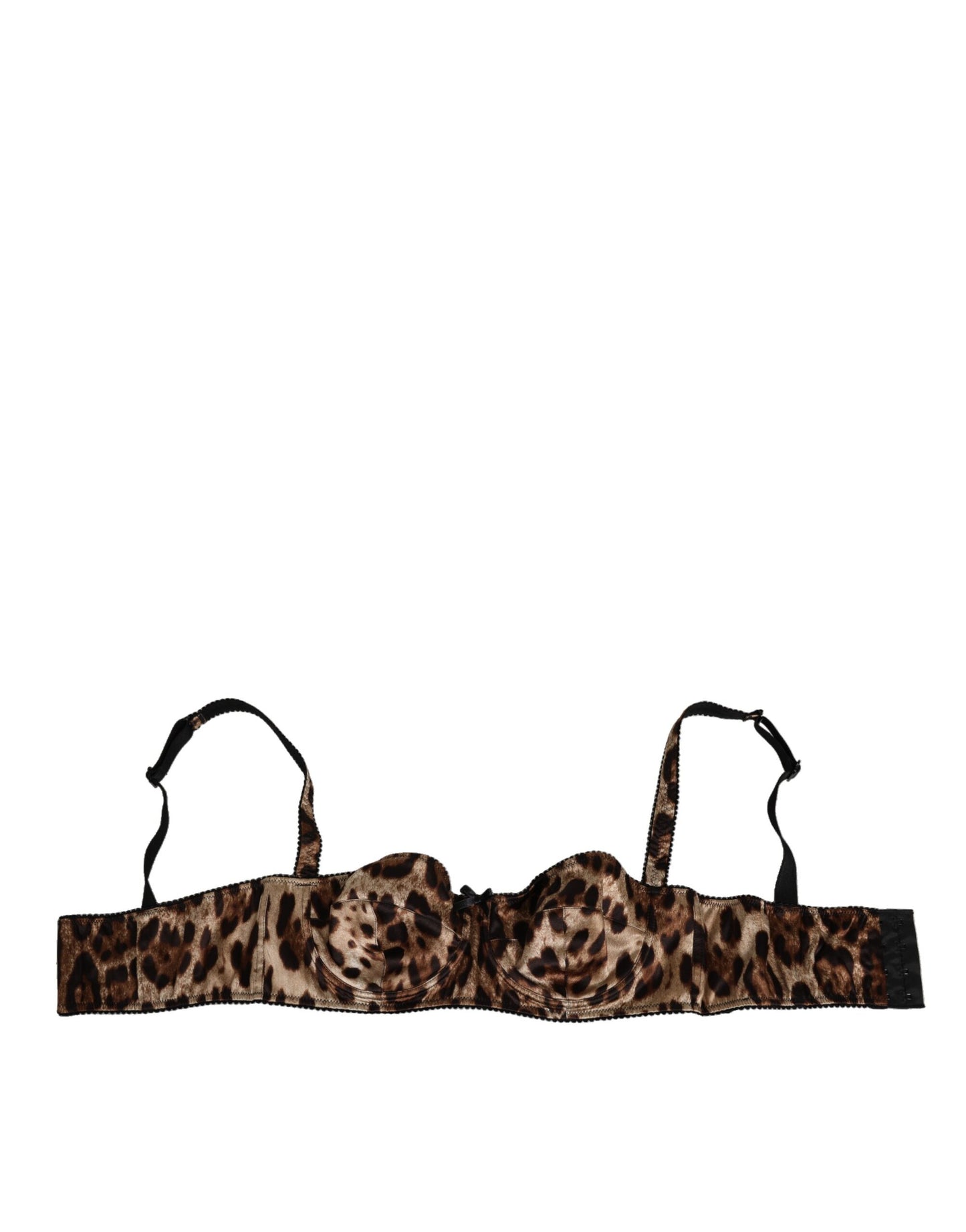 Dolce Gabbana Balconette BH Zijde Lingerie Bruin Luipaard