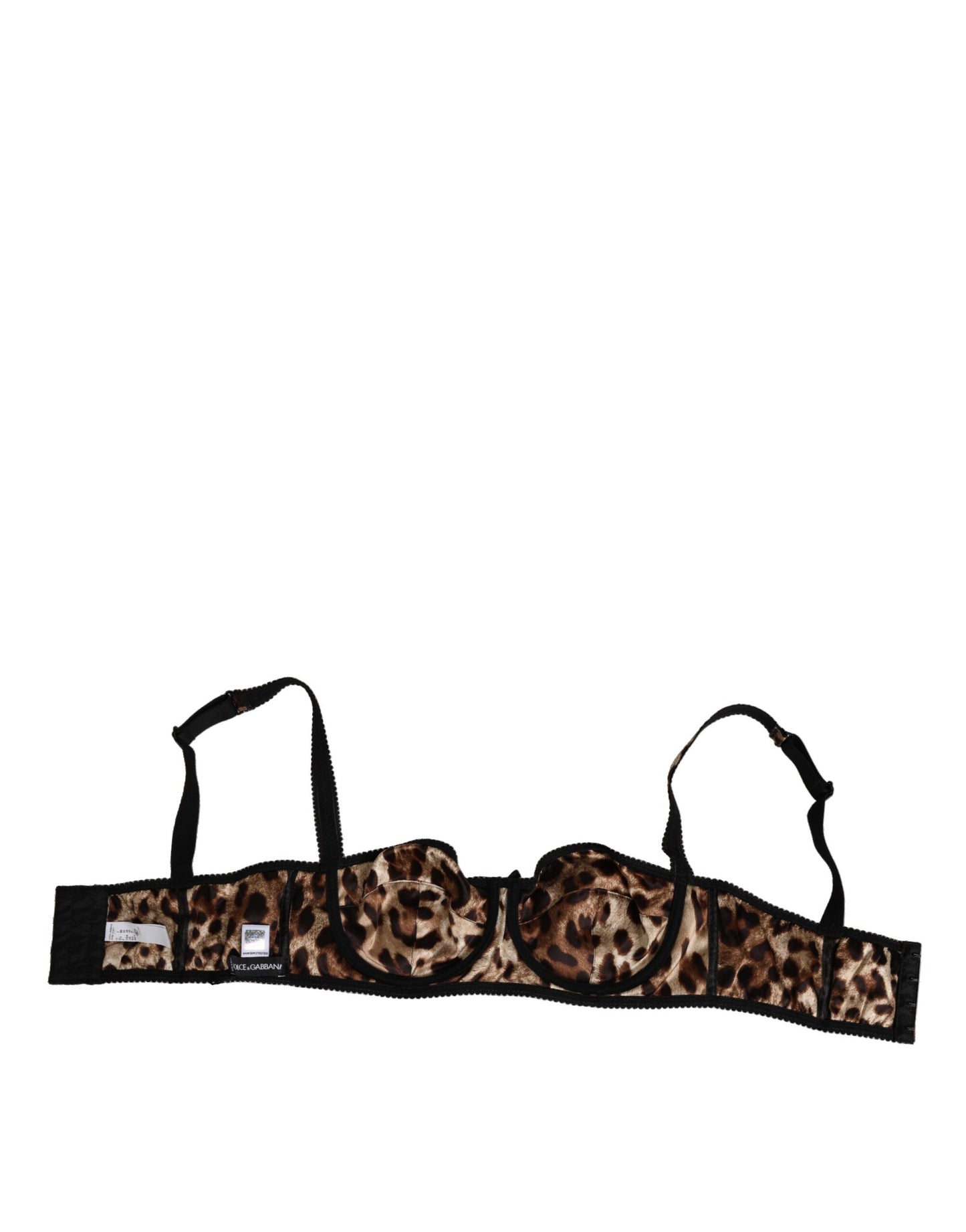 Dolce Gabbana Balconette BH Zijde Lingerie Bruin Luipaard